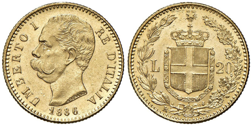 Umberto I (1878-1900) 20 Lire 1886 - Nomisma 985 AU

Status: SPL-FDC