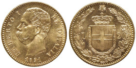 Umberto I (1878-1900) 20 Lire 1891 - Nomisma 989 AU Perizia Raffaele Negrini "primo 1 ribattuto, molto rara, SPL-FDC".

Status: SPL-FDC