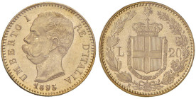 Umberto I (1878-1900) 20 Lire 1893 - Nomisma 990 AU Perizia Raffaele Negrini "1 ribattuto, molto rara, SPL".

Status: SPL