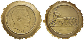 Vittorio Emanuele III (1900-1946) Progetto/lamina galvano del D/ + progetto/lamina galvano del R/ del 100 Lire 1906 Leoni - Luppino PPSJ6 Md RRRR Come...