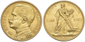 Vittorio Emanuele III (1900-1946) 100 Lire 1912 - Nomisma 1048 AU RR Esemplare di qualità superiore, dai rilievi integri e praticamente quasi esente d...