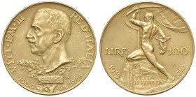 Vittorio Emanuele III (1900-1946) 100 Lire 1925 - Nomisma 1054 AU RR Minimo colpetto al bordo.

Status: qFDC