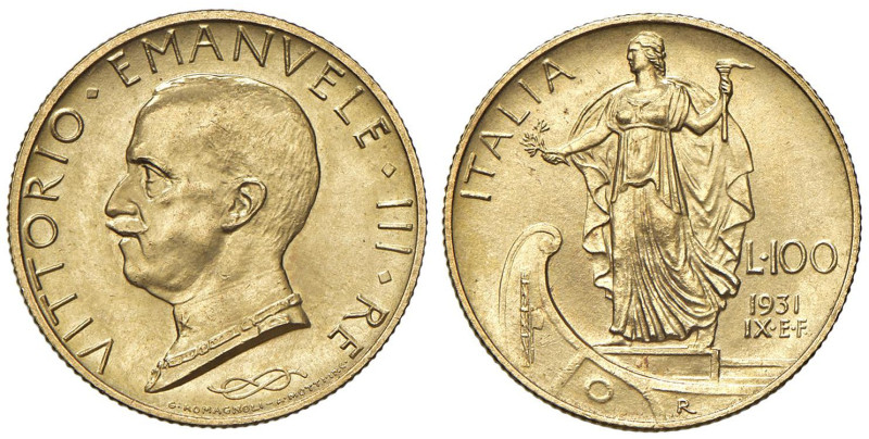 Vittorio Emanuele III (1900-1946) 100 Lire 1931 An. IX - Nomisma 1055 AU

Stat...