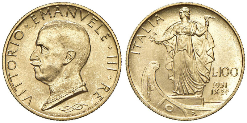 Vittorio Emanuele III (1900-1946) 100 Lire 1931 An. IX - Nomisma 1055 AU

Stat...