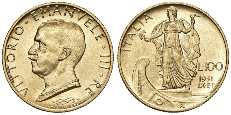 Vittorio Emanuele III (1900-1946) 100 Lire 1931 An. IX - Nomisma 1055 AU

Stat...