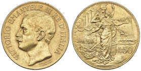 Vittorio Emanuele III (1900-1946) 50 Lire 1911 - Nomisma 1066 AU R

Status: SPL