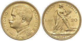 Vittorio Emanuele III (1900-1946) 20 Lire 1912 - Nomisma 1078 AU R

Status: FDC