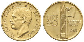 Vittorio Emanuele III (1900-1946) 20 Lire 1923 - Nomisma 1082 AU R

Status: SPL-FDC