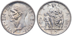 Vittorio Emanuele III (1900-1946) 5 Lire 1937 - Nomisma 1145 AG

Status: FDC