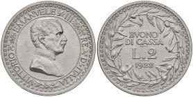 Vittorio Emanuele III (1900-1946) 2 Lire 1922 Prova tecnica - Luppino PP191 NI RRR Lievi hairlines.

Status: FDC