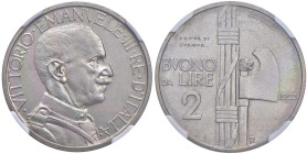 Vittorio Emanuele III (1900-1946) 2 Lire 1923 Prova di stampa - Nomisma P38 NI RR In slab NGC MS62 n° 6643534-002.

Status: MS62