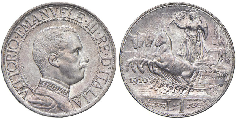 Vittorio Emanuele III (1900-1946) Lira 1910 - Nomisma 1200 AG

Status: FDC