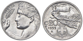 Vittorio Emanuele III (1900-1946) 20 Centesimi 1933 - Nomisma 1286 NI RRR Millesimo per numismatici, con una tiratura di soli 50 esemplari.

Status:...
