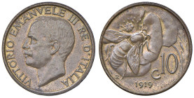 Vittorio Emanuele III (1900-1946) 10 Centesimi 1919 - Nomisma 1310 CU R

Status: qFDC/FDC