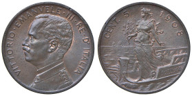Vittorio Emanuele III (1900-1946) 5 Centesimi 1908 - Nomisma 1340 CU R

Status: FDC