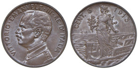 Vittorio Emanuele III (1900-1946) 5 Centesimi 1913 Senza punto - Nomisma 1344 CU RR

Status: SPL-FDC