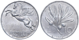 ITALIA Repubblica monetazione in lire (1946-2001) 10 Lire 1947 - IT RRR Segnetto al bordo.

Status: FDC