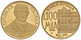 ITALIA Repubblica monetazione in lire (1946-2001) 100.000 Lire 1993 - AU (900/1000) (g 15,00)

Status: PROOF