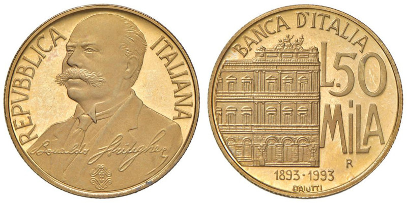 ITALIA Repubblica monetazione in lire (1946-2001) 50.000 Lire 1993 - AU (900/100...