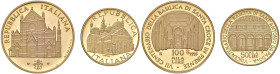 ITALIA Repubblica monetazione in lire (1946-2001) 100.000 e 50.000 Lire 1995 Santa Croce e Sant'Antonio - AU (g 15,00 + 7,50)

Status: PROOF