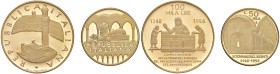 ITALIA Repubblica monetazione in lire (1946-2001) 100.000 e 50.000 Lire 1998 Torre del Mangia e San Giovanni degli Eremiti - AU (g 15,00 + 7,50)

St...