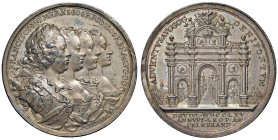 AUSTRIA Medaglia 1765 Arrivo di Francesco I, Maria Teresa d'Austria, Giuseppe e Maria Giuseppa a Innsbruck per il matrimonio dell'arciduca Leopoldo co...