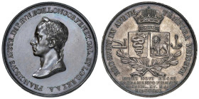 MILANO Francesco I d'Austria e Re del Lombardo Veneto (1815-1835) Medaglia coniata 1815 Giuramento a Milano - Opus: F. Vassallo, Turricchia 5 AG (g 11...