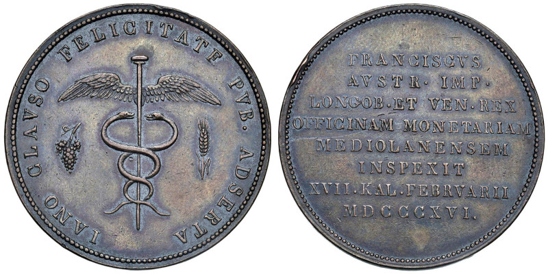 MILANO Francesco I d'Austria e Re del Lombardo Veneto (1815-1835) Medaglia conia...