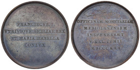 MILANO Lombardo Veneto (1815-1835) Medaglia coniata 1825 Visita alla zecca di Milano di Francesco I d'Austria e consorte - Opus: senza firma, Turricch...
