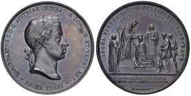 MILANO Ferdinando I Imperatore d'Austria e Re del Lombardo-Veneto (1835-1848) Medaglia coniata 1838 Incoronato nel duomo di Milano con la corona ferre...