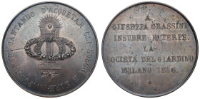 Giuseppina Grassini (1773-1850) Medaglia coniata 1816 La Società del Giardino di Milano riconoscente al celebre contralto italiano - Opus: senza firma...