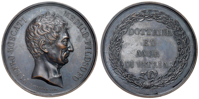 Pietro Moscati (1739-1824) Medaglia coniata 1819 Medico e filosofo di Modena, pa...