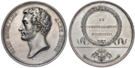 Giovanni Migliara (1785-1837) Medaglia coniata 1829 Omaggio della città natale, Alessandria, al noto pittore e scenografo - Opus: Francesco Putinati, ...