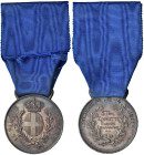 Vittorio Emanuele III (1900-1946) Medaglia al valore militare "SOBER 12-14.V.1917" - AG (g 20,92 - Ø 33 mm) R Intitolata a "S. Ten. Zanotti Bianco Erm...