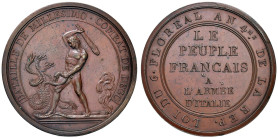 Medaglia 1796 Campagna d'Italia. Vittorie napoleoniche di Millesimo e di Dego. Contro piemontesi e austriaci AE (Ø 43 mm - g 42,51) SPL/FDC. Opus: Lav...