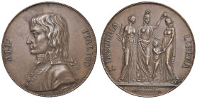 Medaglia 1797 L'Insubria libera. AE (Ø 35,5 mm - g 17,34) SPL. Opus: Vassallo/D; Joseph Salwirck/R. Hennin n.794, Julius n.559. D/ "ALL'ITALICO" Busto...