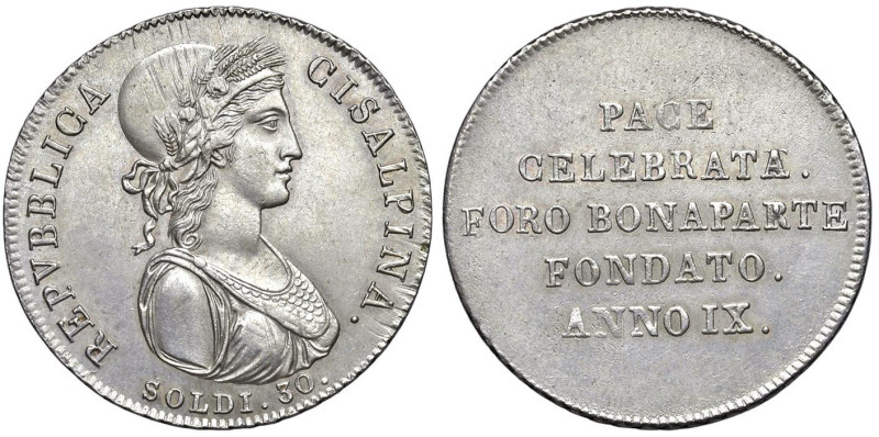 Medaglia 1801 Celebrazione a Milano della Pace di Luneville. AG (Ø 29 mm - g 7,3...