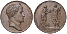 Medaglia 1808 Riunione dell'Etruria alla Francia. AE (Ø > 40 mm - g 37,80) FDC/SPL. (Insignificanti colpettini sui cigli del contorno). Opus: Andrieu ...