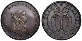 Martino V (1417-1431) Medaglia di restituzione coniata 1664 ca. Ascensione al trono del pontefice - Opus: Girolamo Paladino, Modesti CNORP I, 5; Linco...