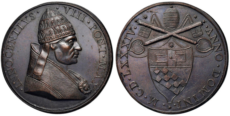 Innocenzo VIII (1484-1492) Medaglia di restituzione coniata 1664 ca. Elezione al...