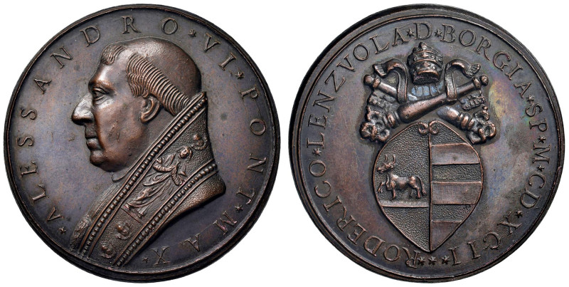 Alessandro VI (1492-1503) Medaglia di restituzione coniata 1664 ca. Elezione al ...