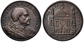 Giulio II (1503-1513) Medaglia coniata 1509 Lavori nel santuario di Loreto - Opera di artista anonimo, Modesti CNORP I, 203 AE (g 21,58 - Ø 34,99 mm) ...