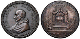 Adriano VI (1522-1523) Medaglia di restituzione coniata 1664 ca. Incoronazione di Adriano VI - Opus: Girolamo Paladino, Modesti CNORP I, 260 AE (g 42,...