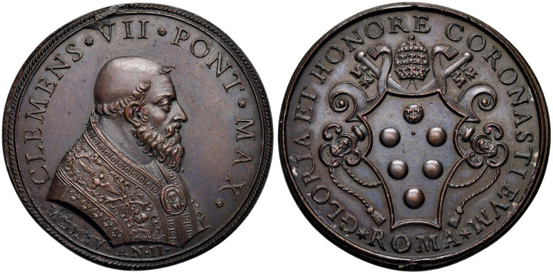 Clemente VII (1523-1534) Medaglia di restituzione coniata nel XVIII secolo Elezi...