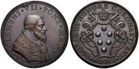 Clemente VII (1523-1534) Medaglia di restituzione coniata nel XVIII secolo Elezione ed incoronazione di Clemente VII - Opus: Girolamo Paladino, Modest...