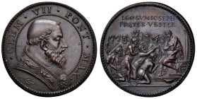 Clemente VII (1523-1534) Medaglia coniata 1531-1532 Restaurazione dei Medici a Firenze - Opus: Giovanni Bernardi da Castelbolognese, Modesti CNORP II,...