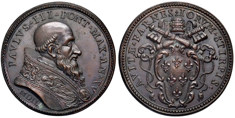 Paolo III (1534-1549) Medaglia di restituzione coniata 1644 ca. A ricordo del po...