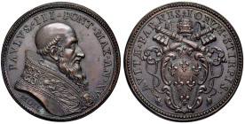 Paolo III (1534-1549) Medaglia di restituzione coniata 1644 ca. A ricordo del pontefice, 1549 An. XV - Opus: Girolamo Paladino, Modesti CNORP II, 373 ...