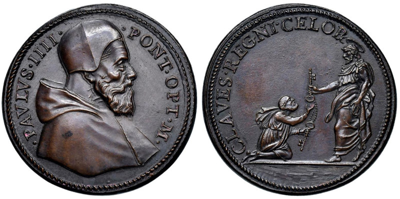 Paolo IV (1555-1559) Medaglia riconio senza data (1555) Elezione al Pontificato ...
