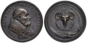 Gregorio XIII (1572-1585) Medaglia coniata 1582 Riforma del calendario giuliano - Opus: Lorenzo Fragni, Modesti CNORP III, 787 AE (g 29,81 - Ø 39,75 m...